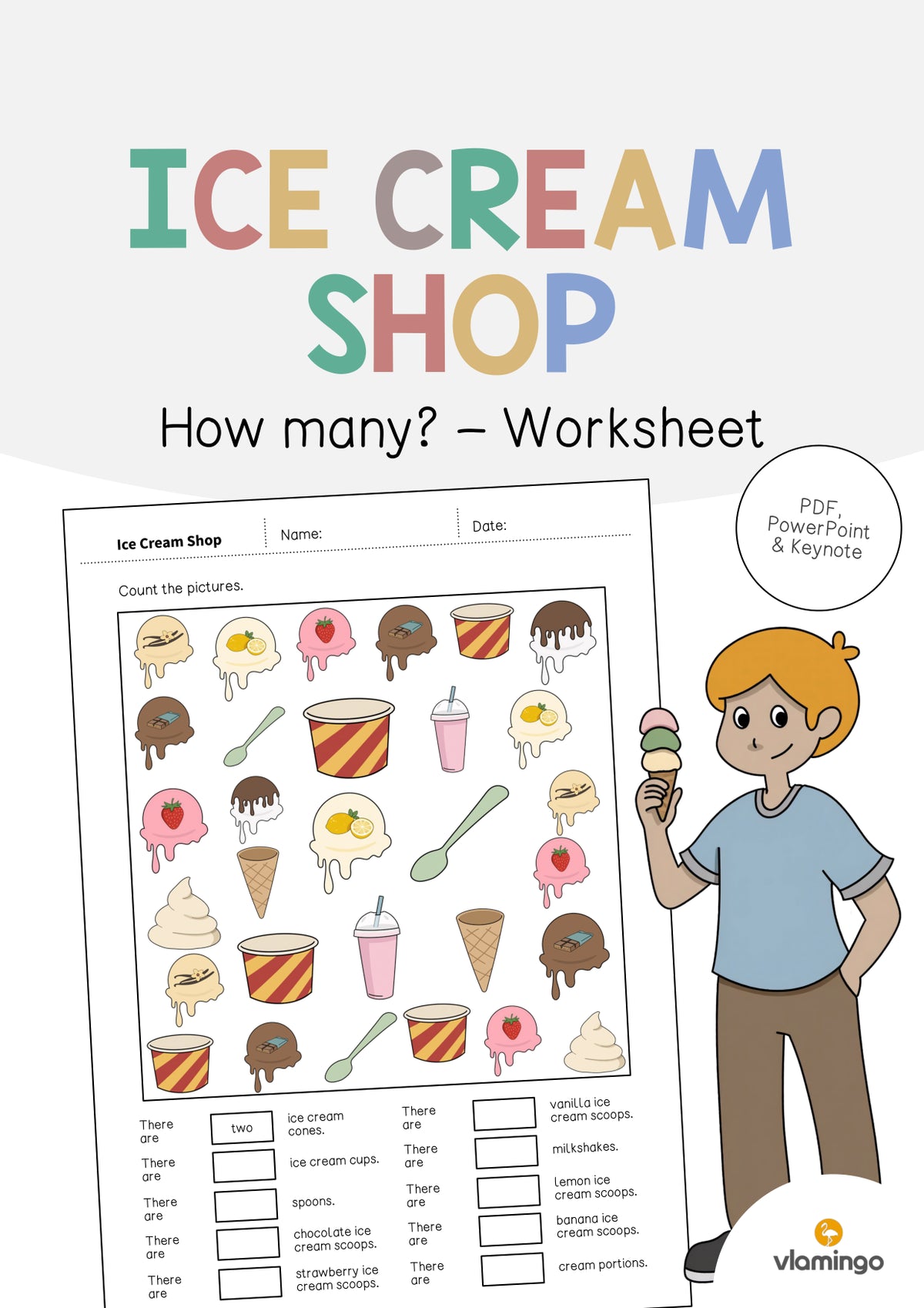 de englisch ice cream shop how many worksheet 001