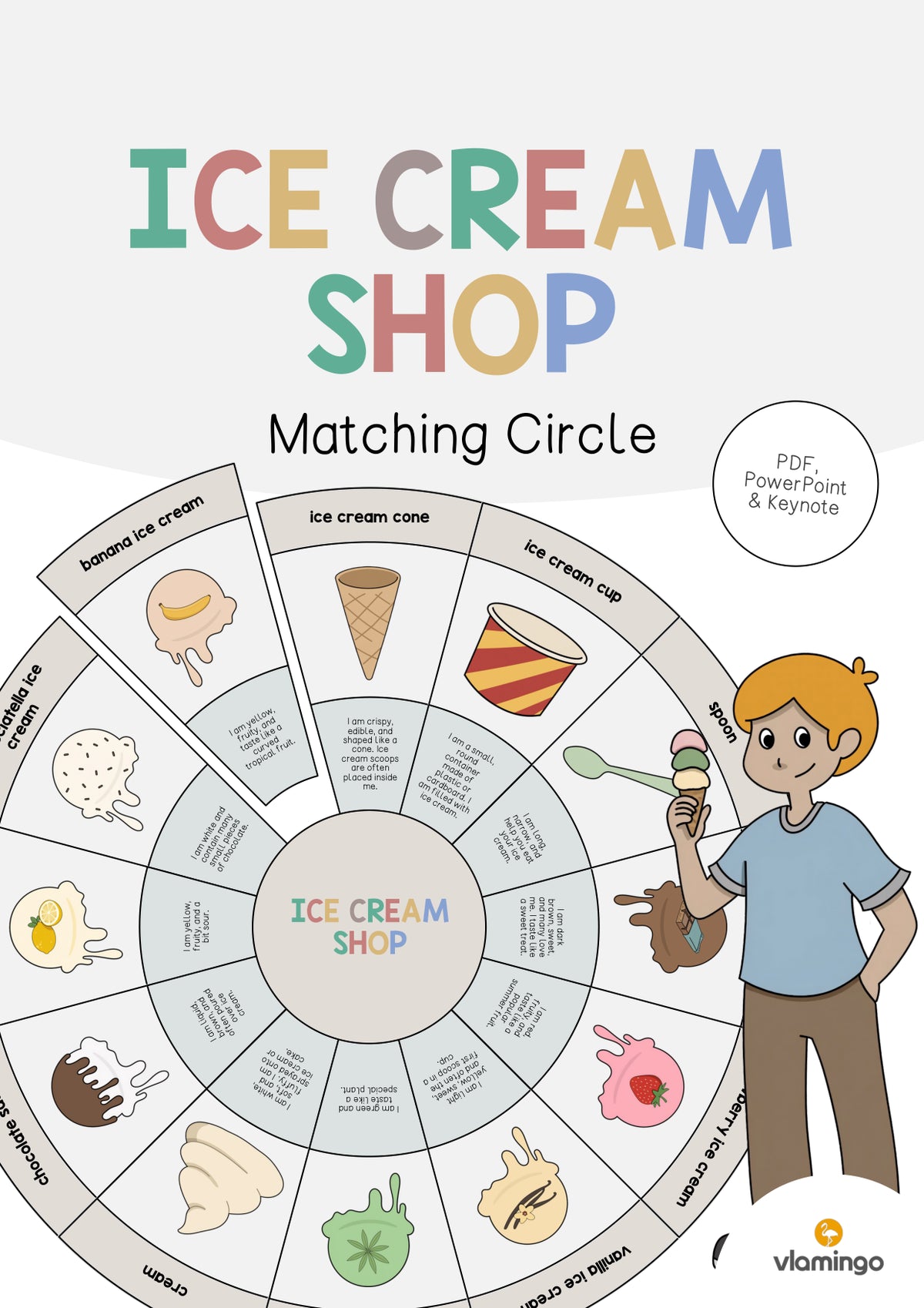de englisch ice cream shop matching circle 001