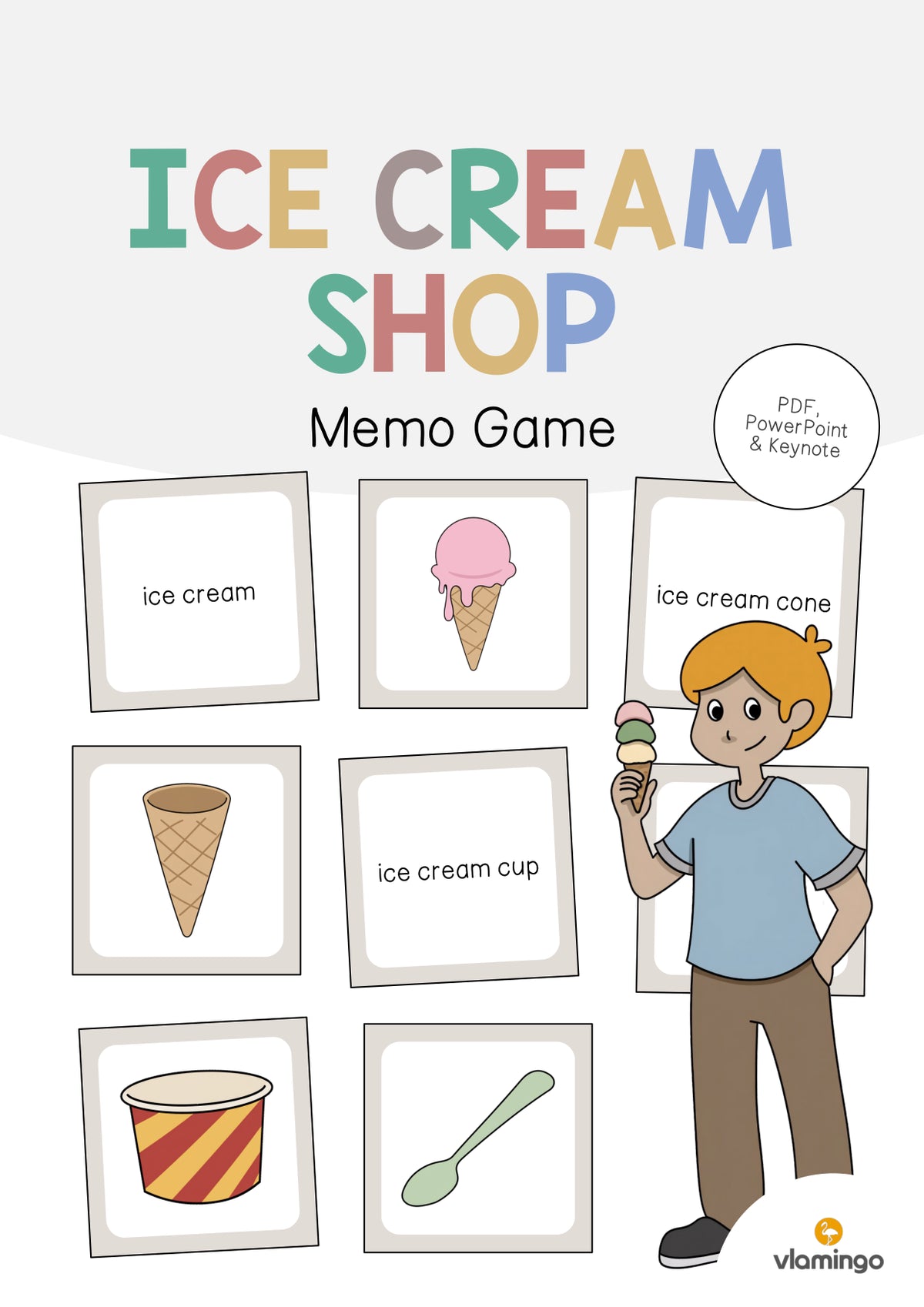de englisch ice cream shop memo game 001