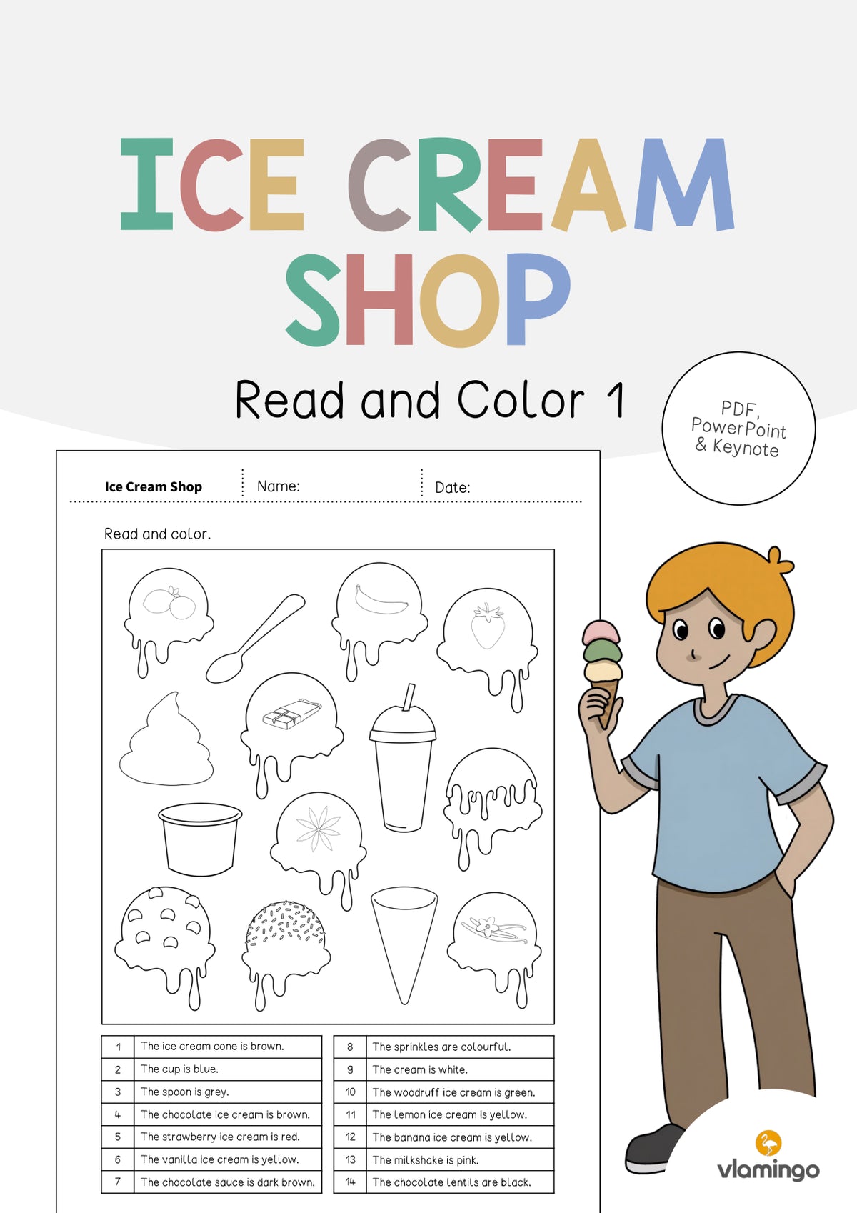 de englisch ice cream shop read and color 1 001