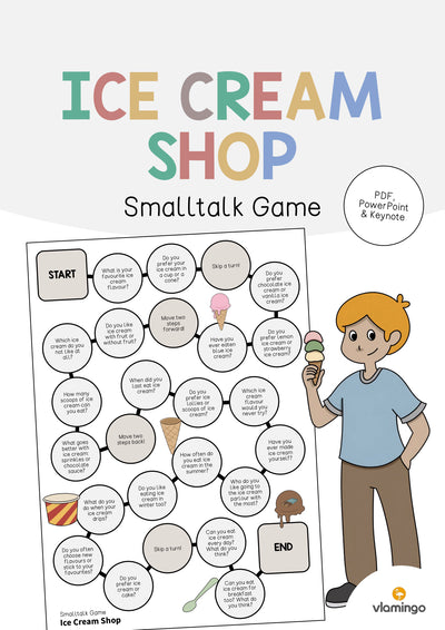 Ice Cream Shop / Eisdiele: Smalltalk Game (Englisch)