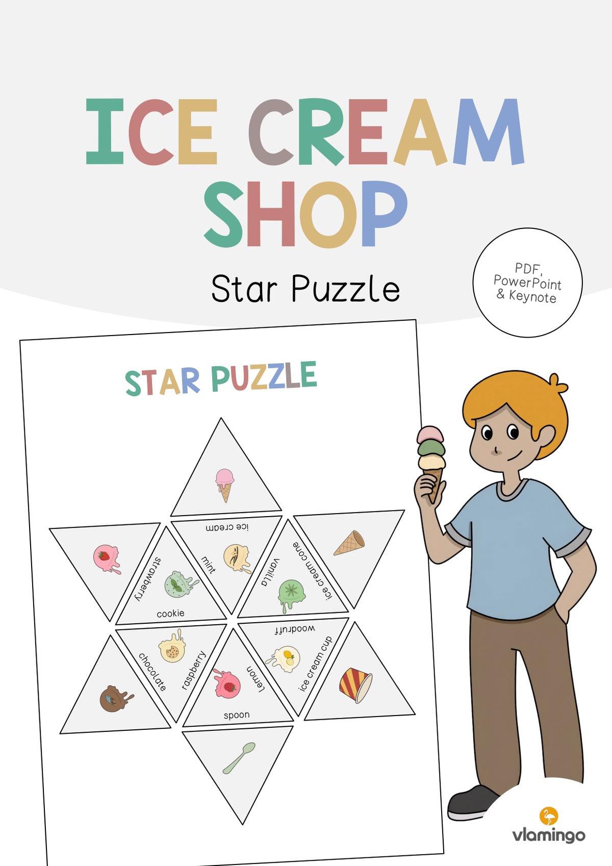 de englisch ice cream shop star puzzle 001