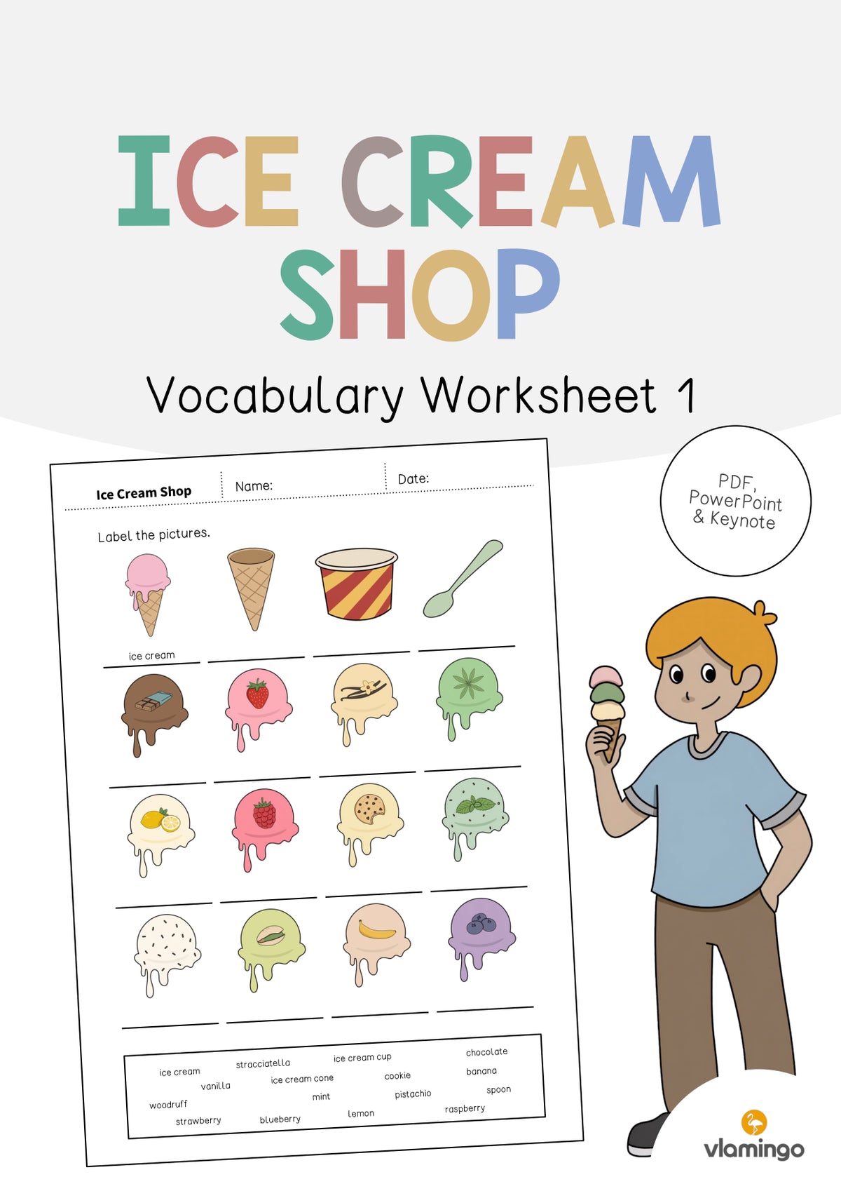 de englisch ice cream shop vocabulary worksheet 1 001