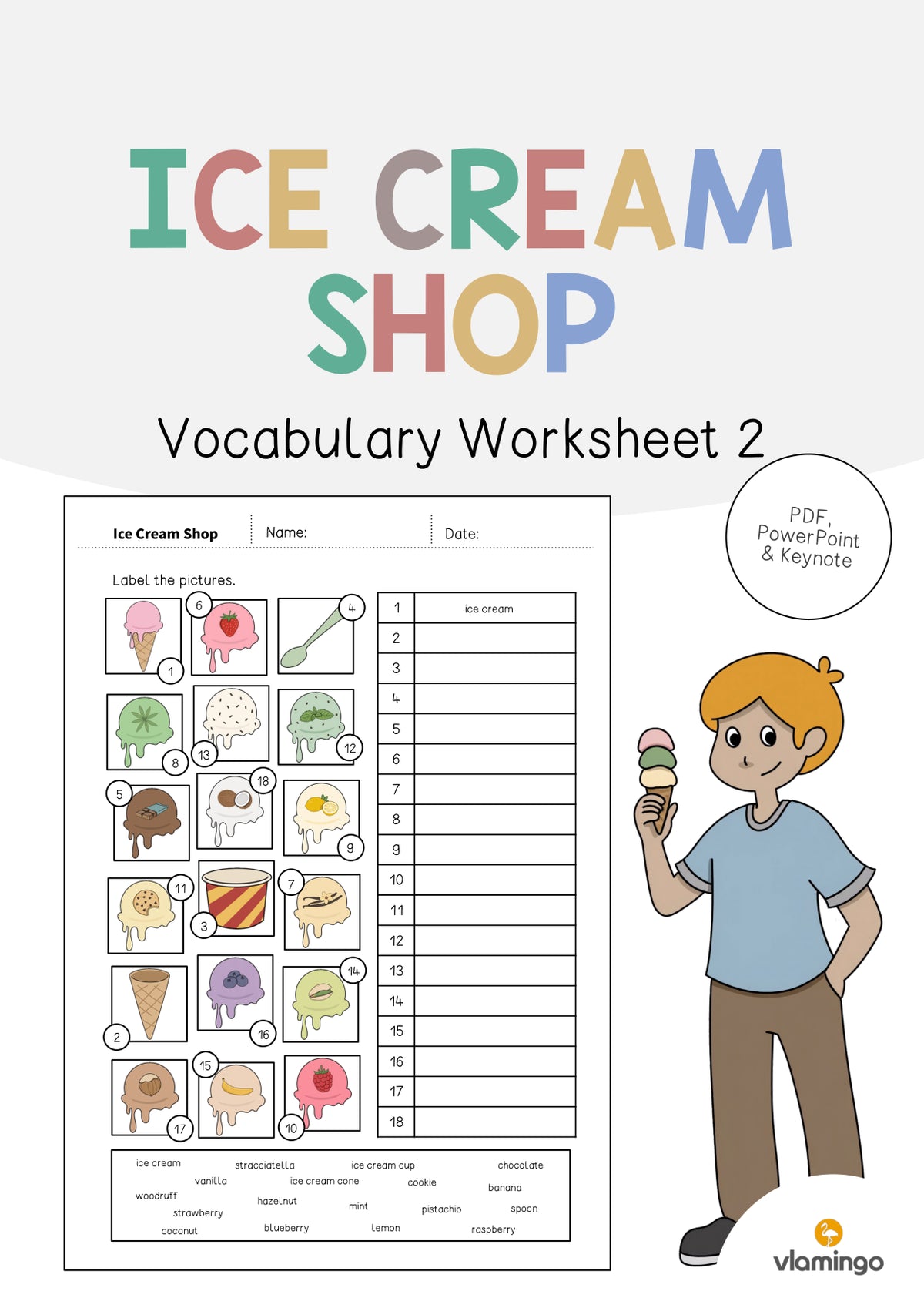 de englisch ice cream shop vocabulary worksheet 2 001