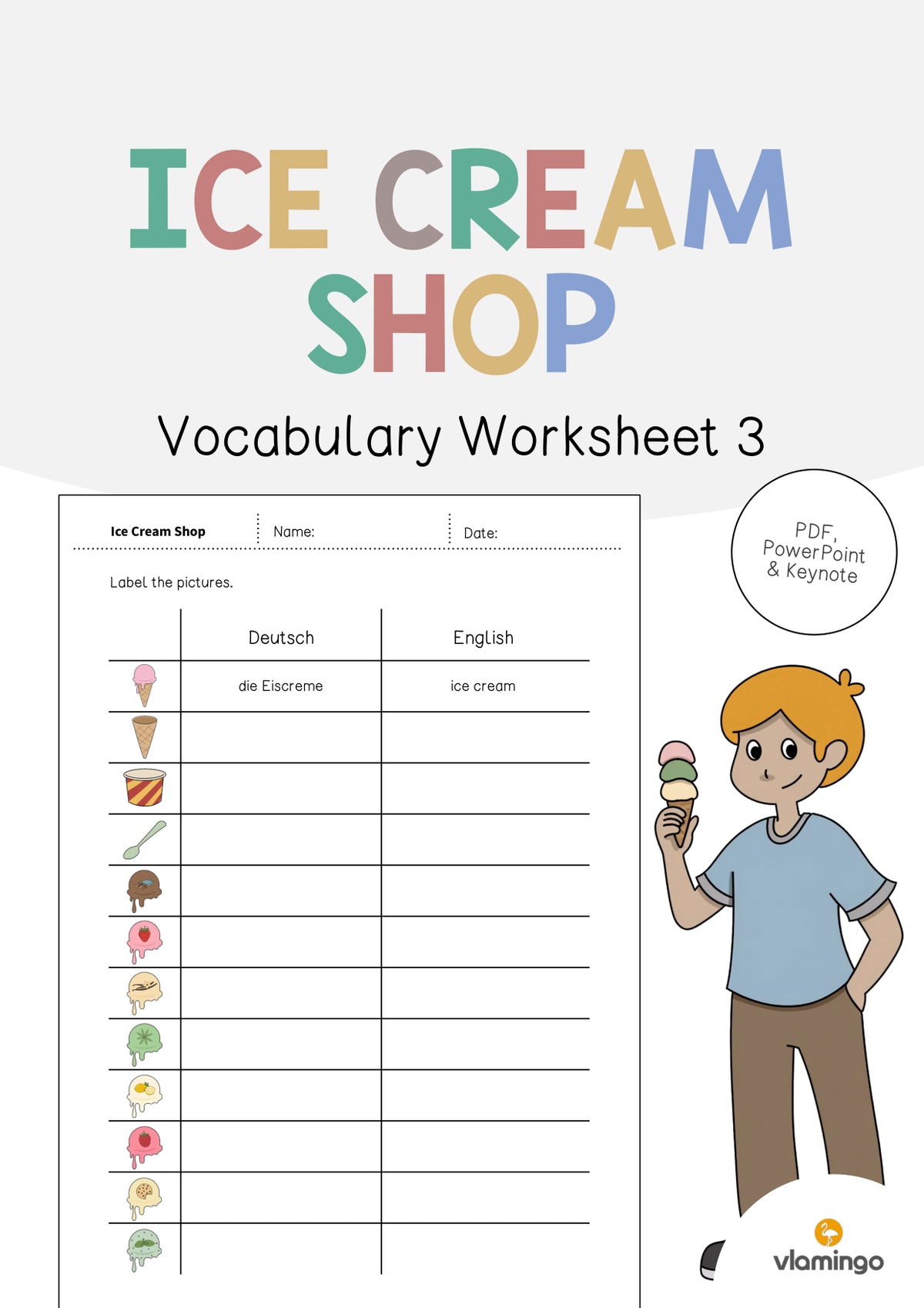 de englisch ice cream shop vocabulary worksheet 3 001
