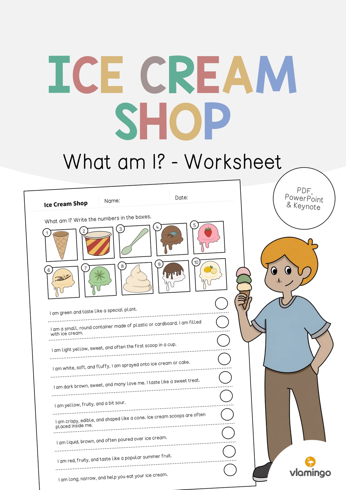 de englisch ice cream shop what am i worksheet 001