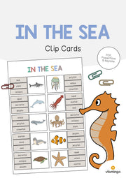 de englisch in the sea clip cards 001
