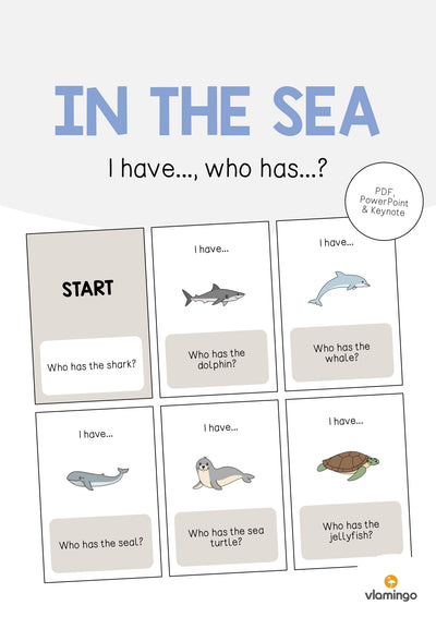 In the Sea / Im Meer: I have..., who has...? (Englisch)