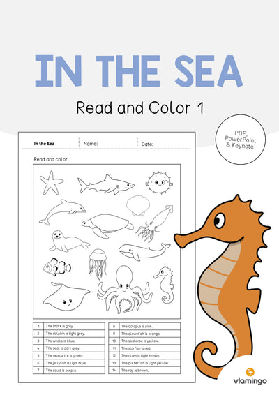 In the Sea / Im Meer: Read and Color 1 (Englisch)