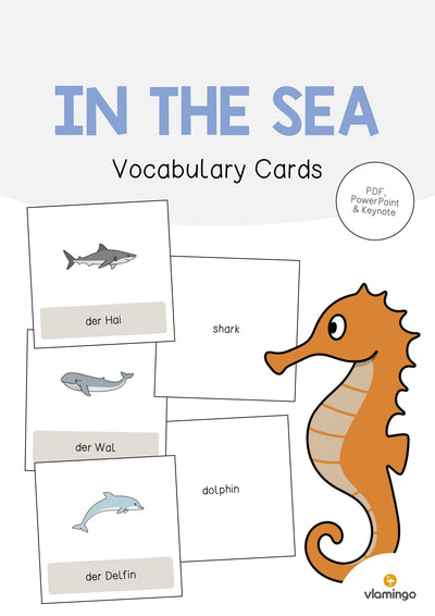 In the Sea / Im Meer: Vocabulary Cards (Englisch)