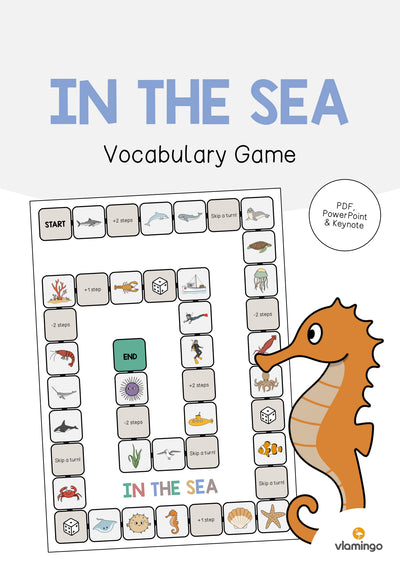 In the Sea / Im Meer: Vocabulary Game (Englisch)