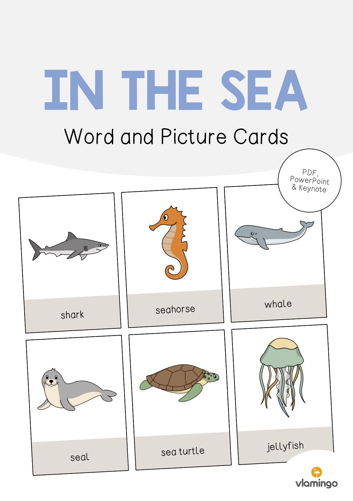 de englisch in the sea word and picture cards 001