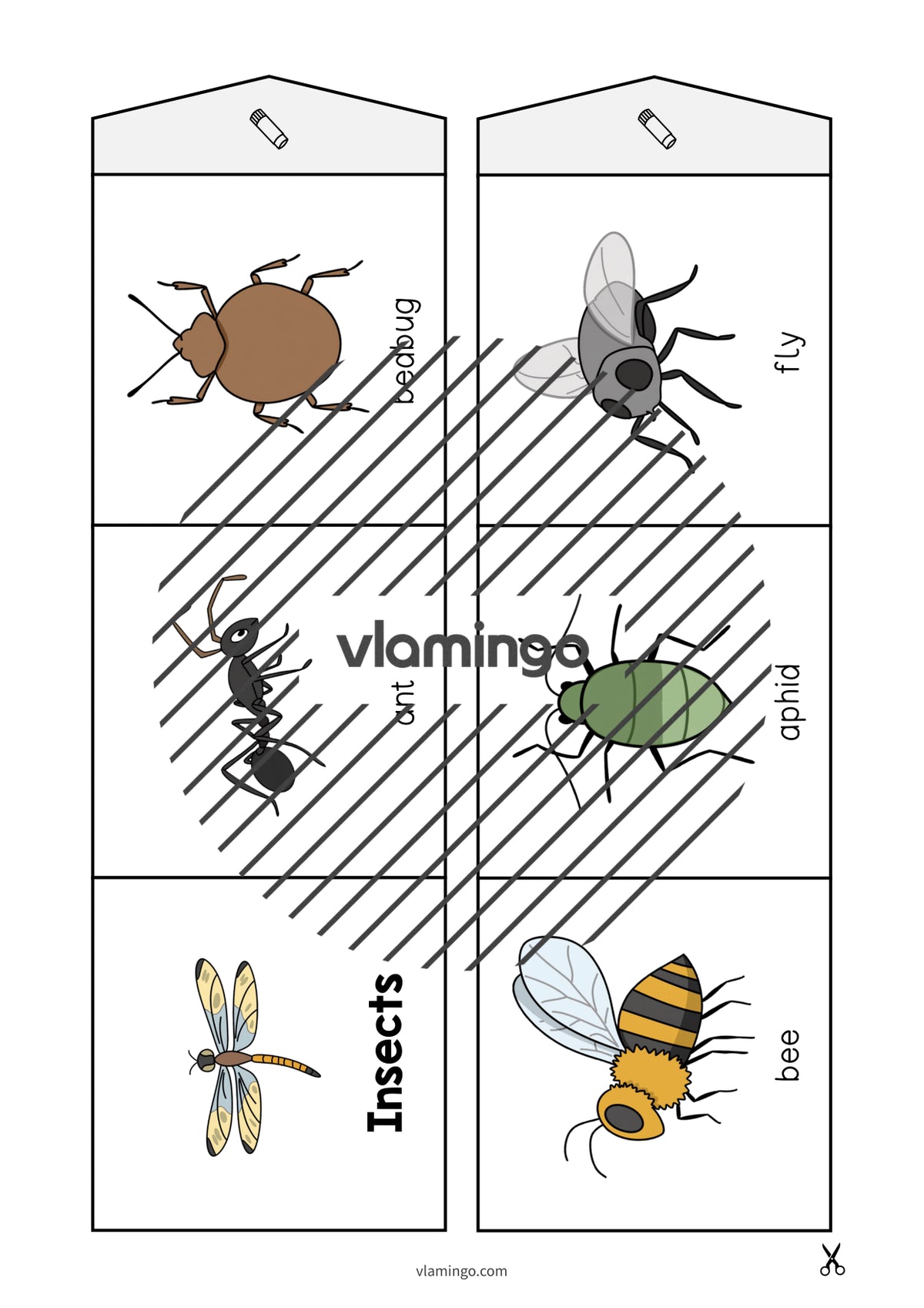 de englisch insects accordion fold 004