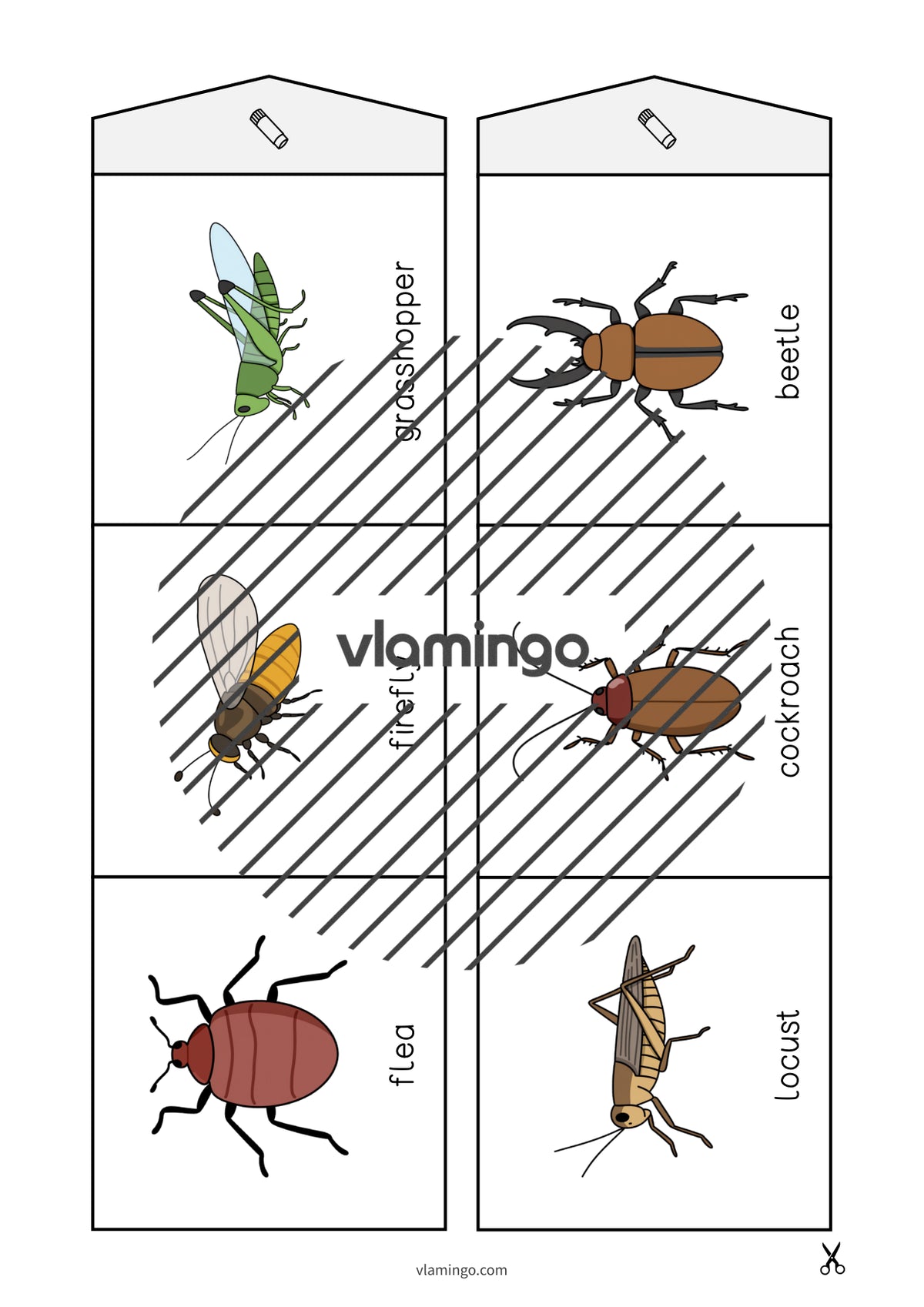 de englisch insects accordion fold 005