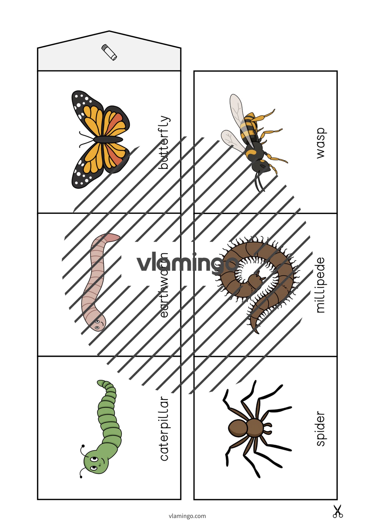 de englisch insects accordion fold 007
