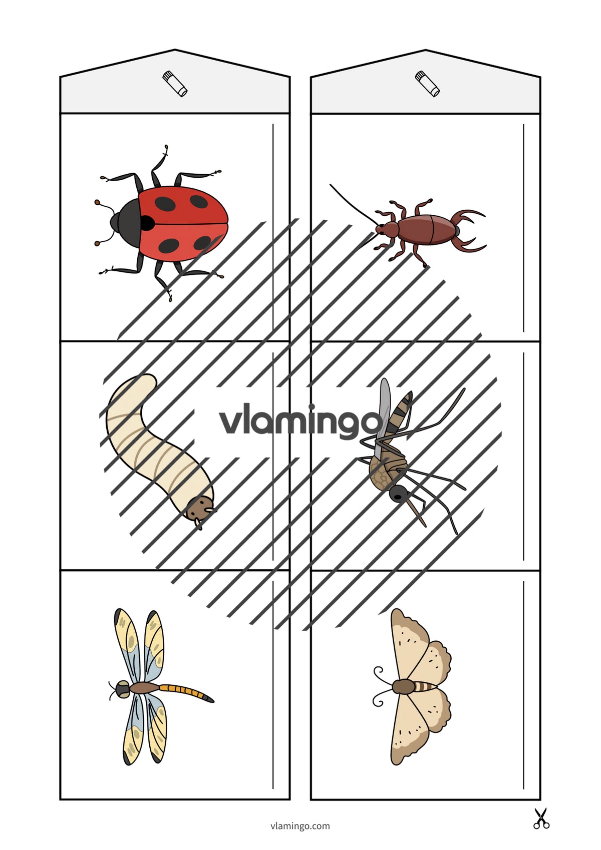 de englisch insects accordion fold 011