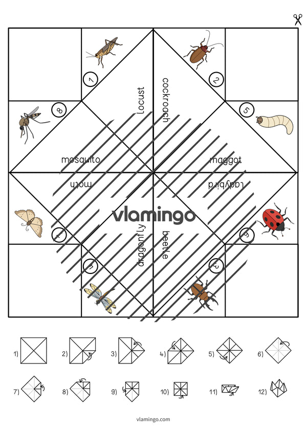 de englisch insects cootie catcher 006