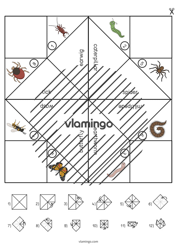 de englisch insects cootie catcher 007