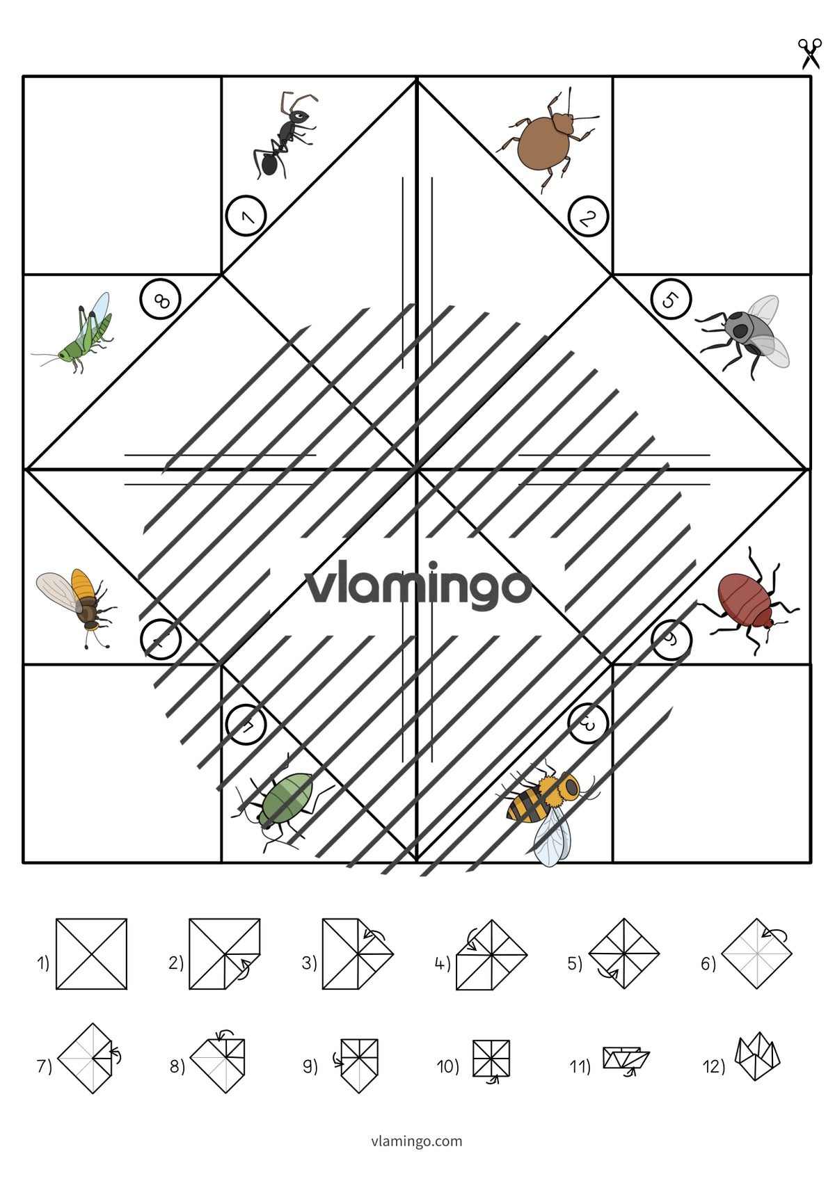 de englisch insects cootie catcher 009