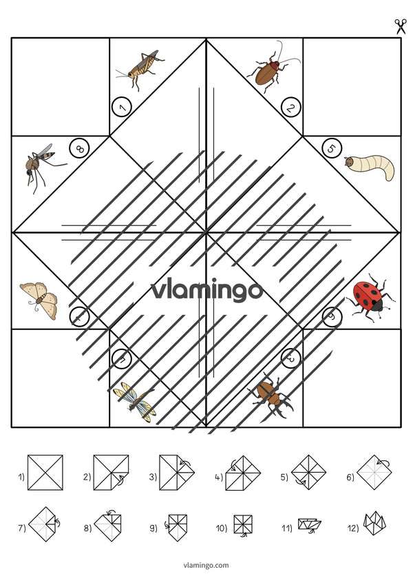 de englisch insects cootie catcher 010