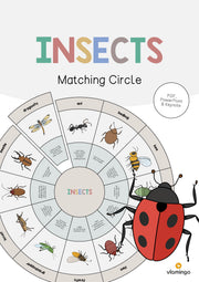 de englisch insects matching circle 001