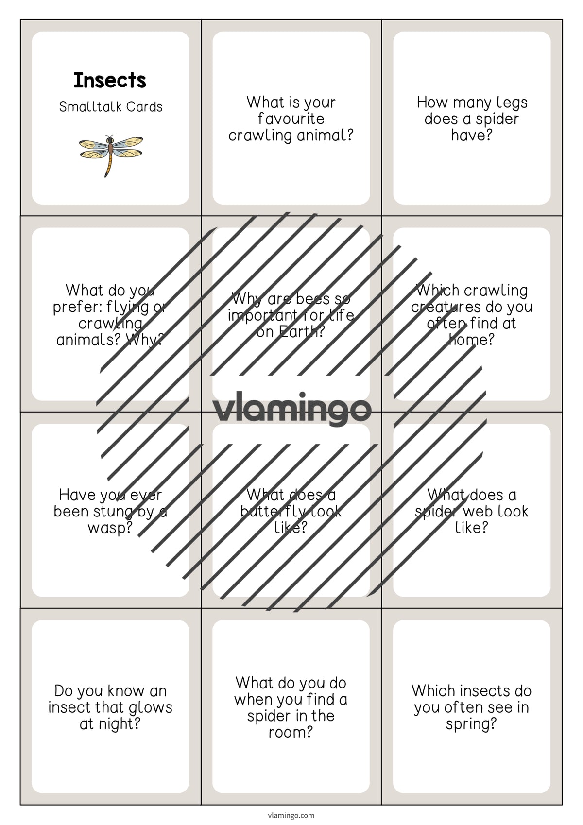 de englisch insects smalltalk cards 003