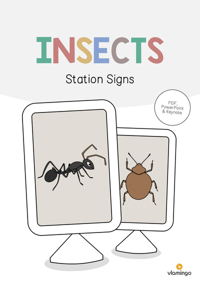 Insects / Insekten: Station Signs (Englisch)