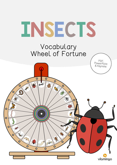 Insects / Insekten: Vocabulary Wheel of Fortune (Englisch)