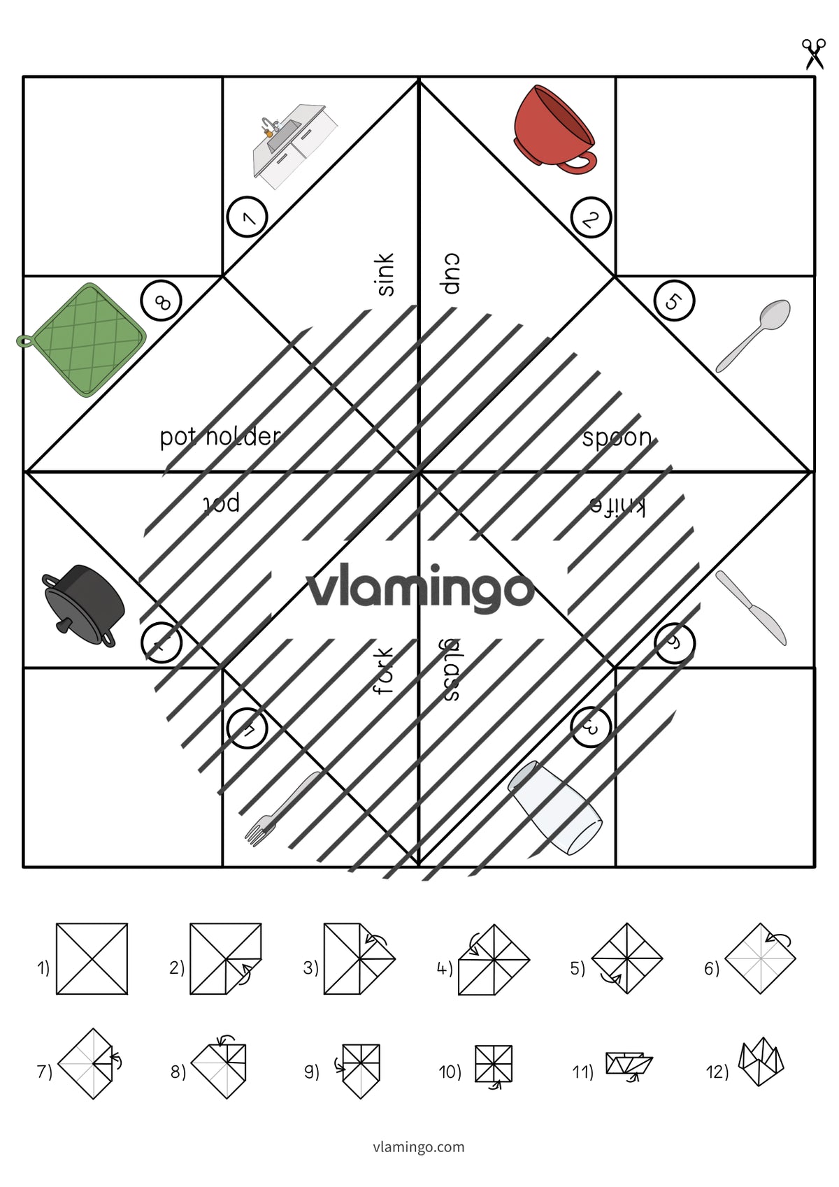 de englisch kitchen cootie catcher 005