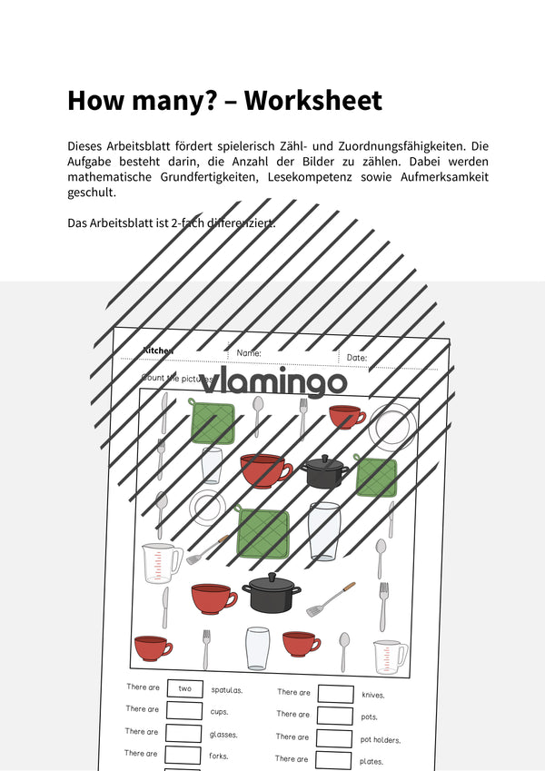 de englisch kitchen how many worksheet 002