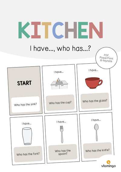 Kitchen / Küche: I have..., who has...? (Englisch)