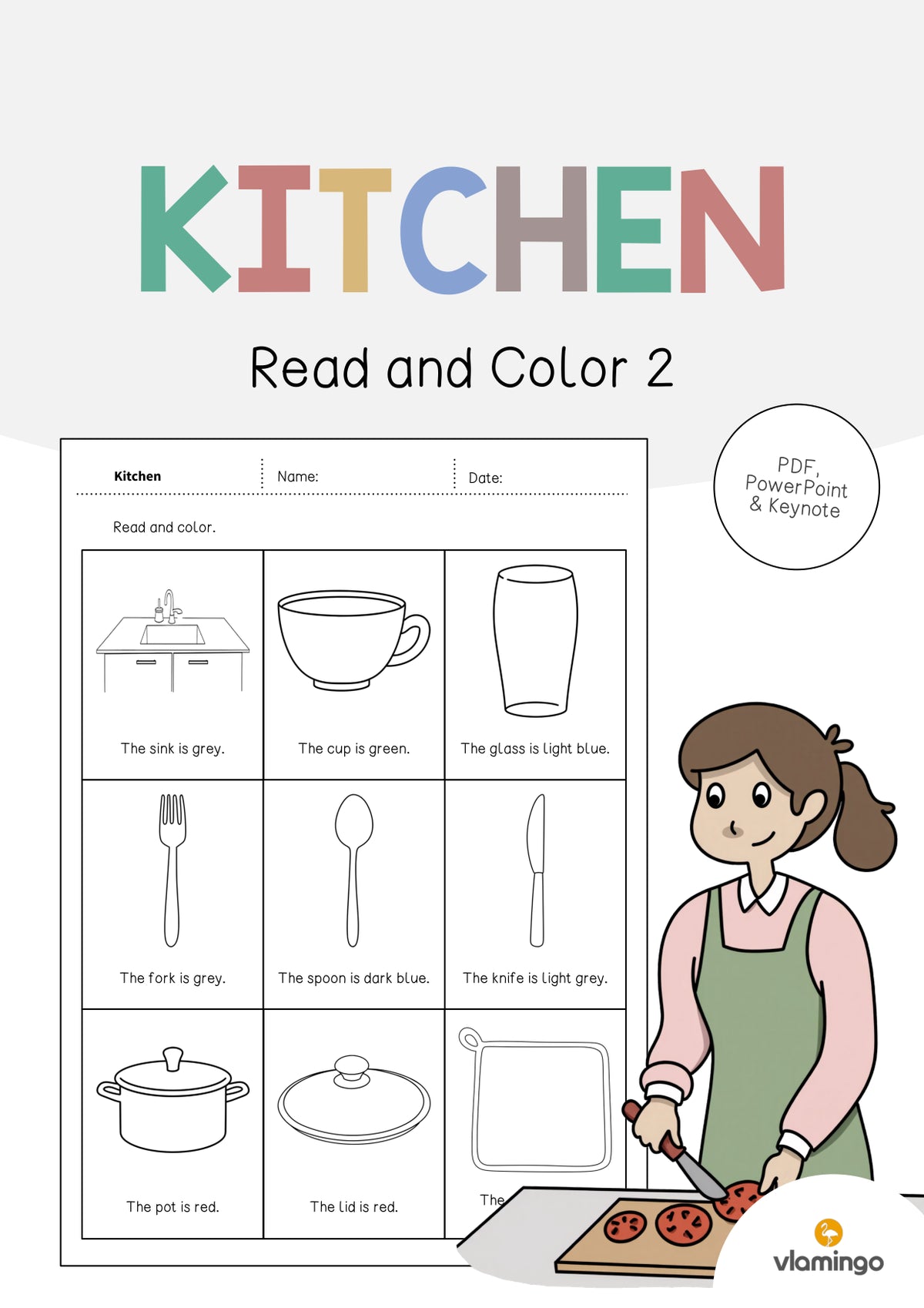 de englisch kitchen read and color 2 001