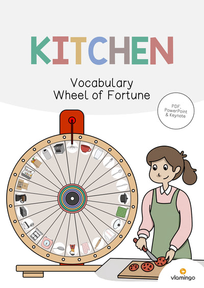 Kitchen / Küche: Vocabulary Wheel of Fortune (Englisch)