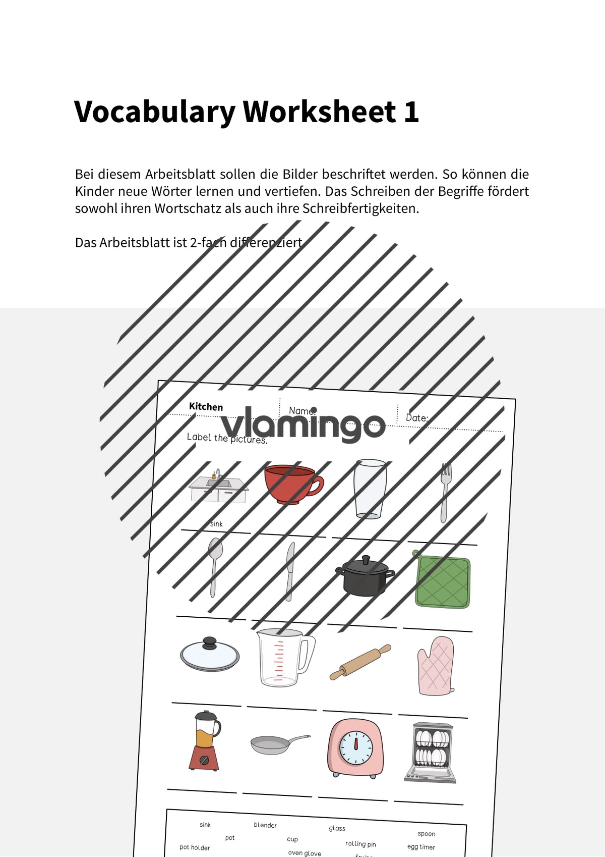 de englisch kitchen vocabulary worksheet 1 002