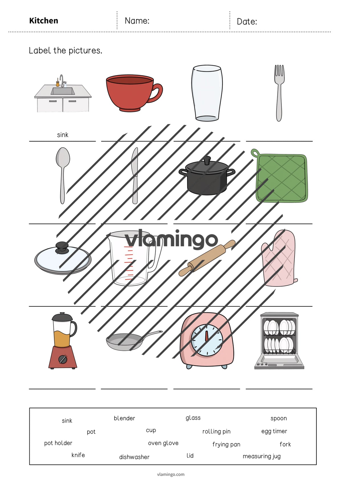 de englisch kitchen vocabulary worksheet 1 004