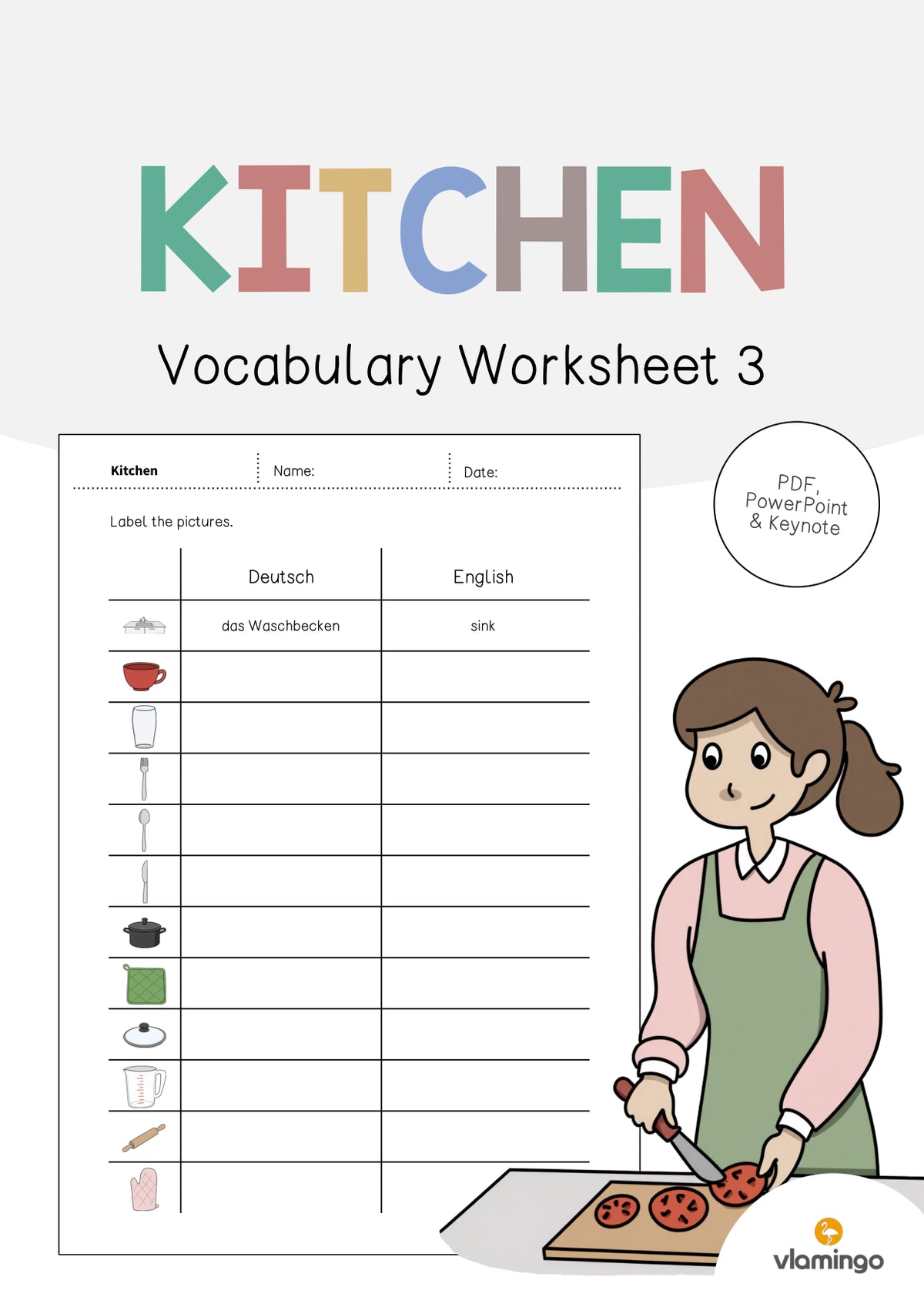 de englisch kitchen vocabulary worksheet 3 001