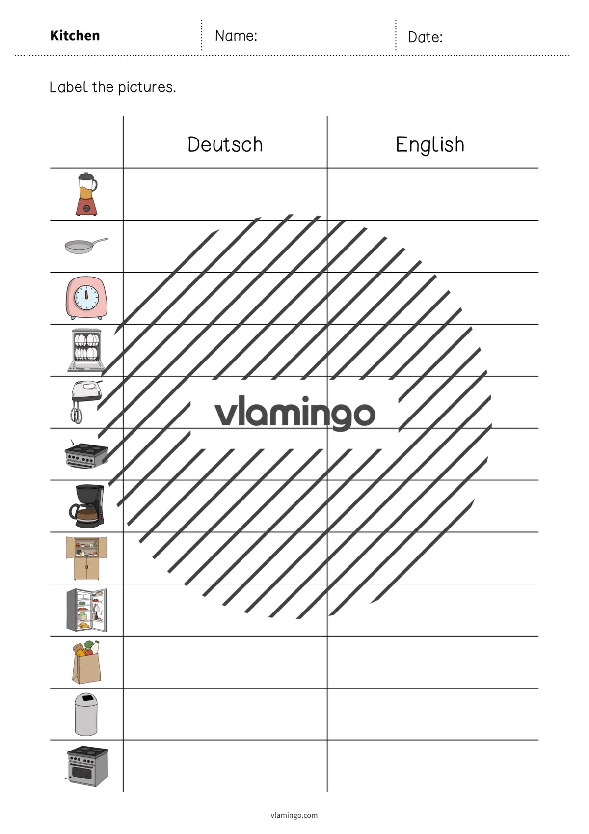 de englisch kitchen vocabulary worksheet 3 004