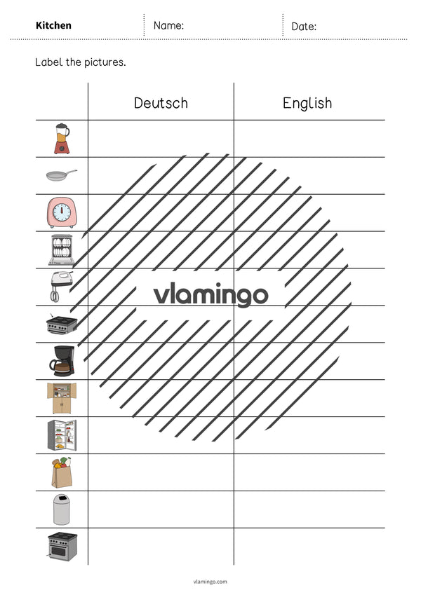 de englisch kitchen vocabulary worksheet 3 004