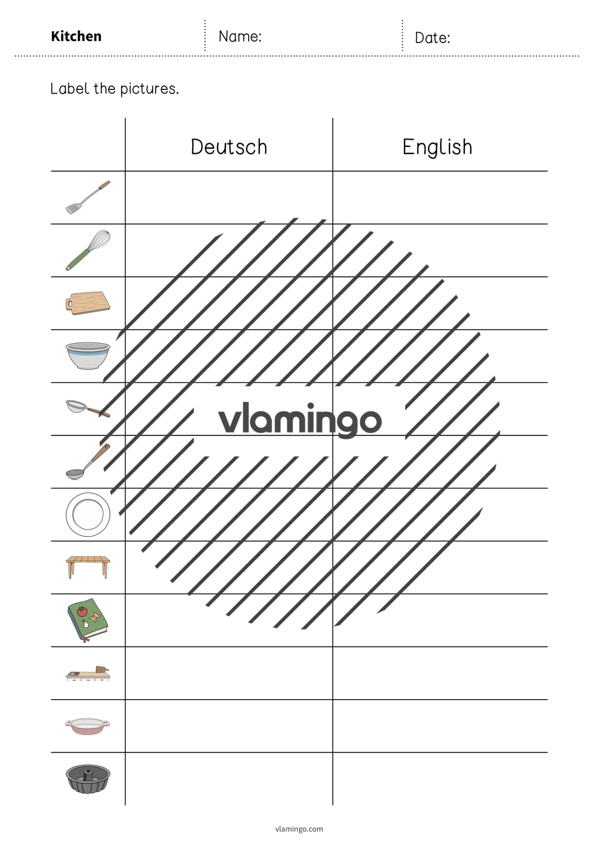 de englisch kitchen vocabulary worksheet 3 005