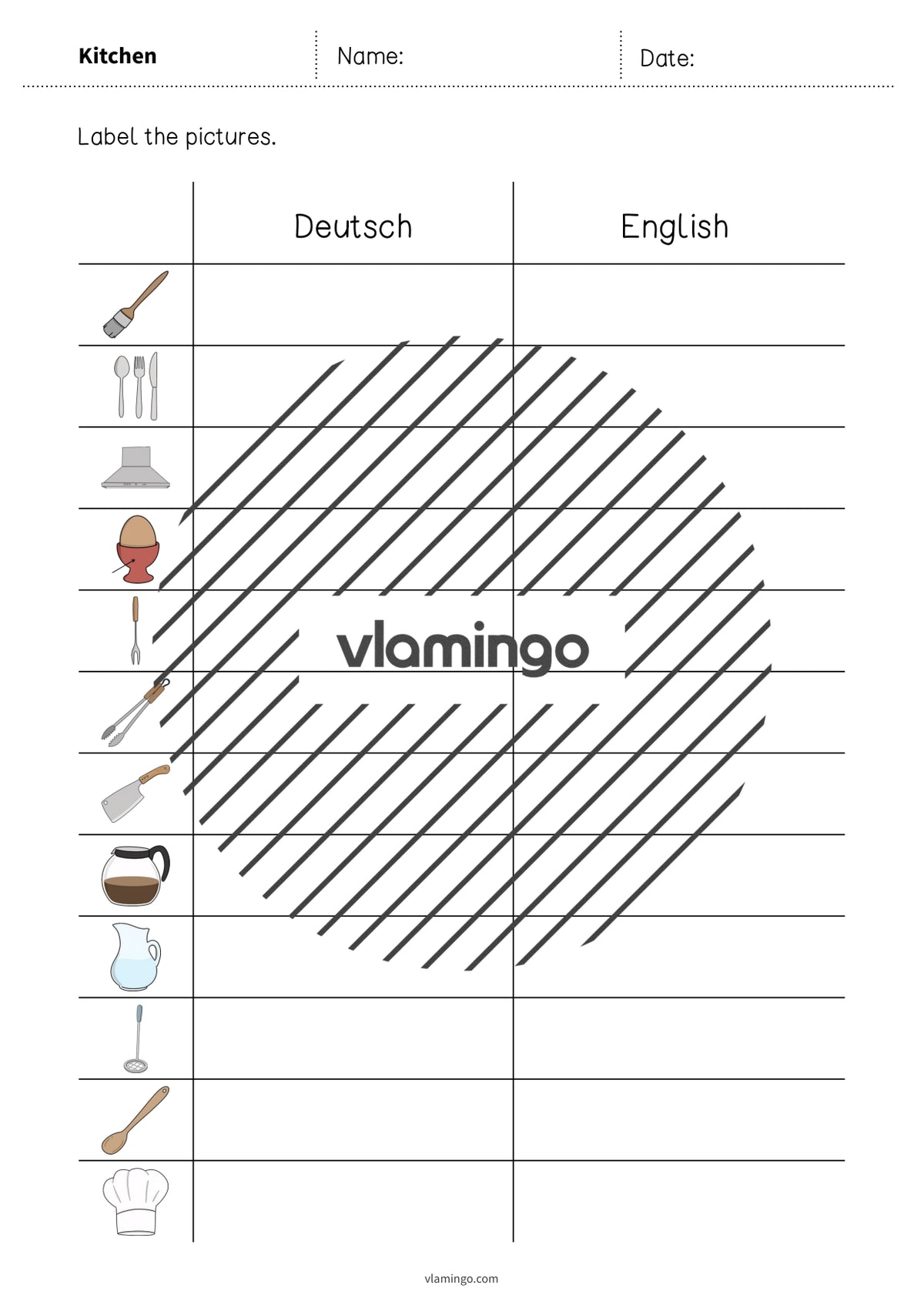 de englisch kitchen vocabulary worksheet 3 006