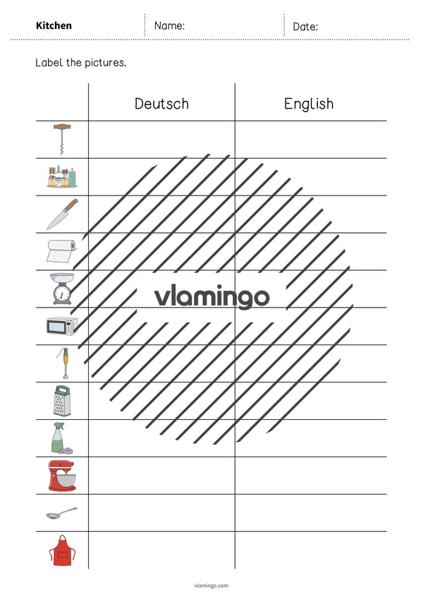 de englisch kitchen vocabulary worksheet 3 007