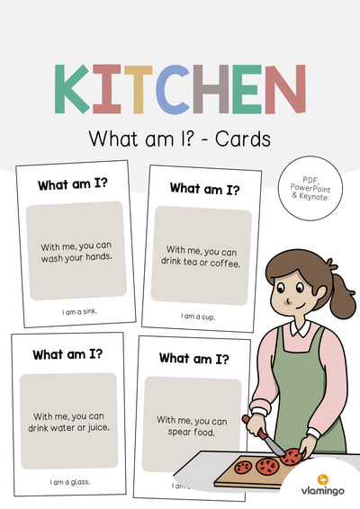 Kitchen / Küche: What am I? - Cards (Englisch)