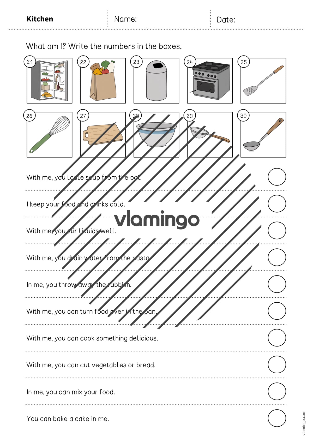 de englisch kitchen what am i worksheet 005