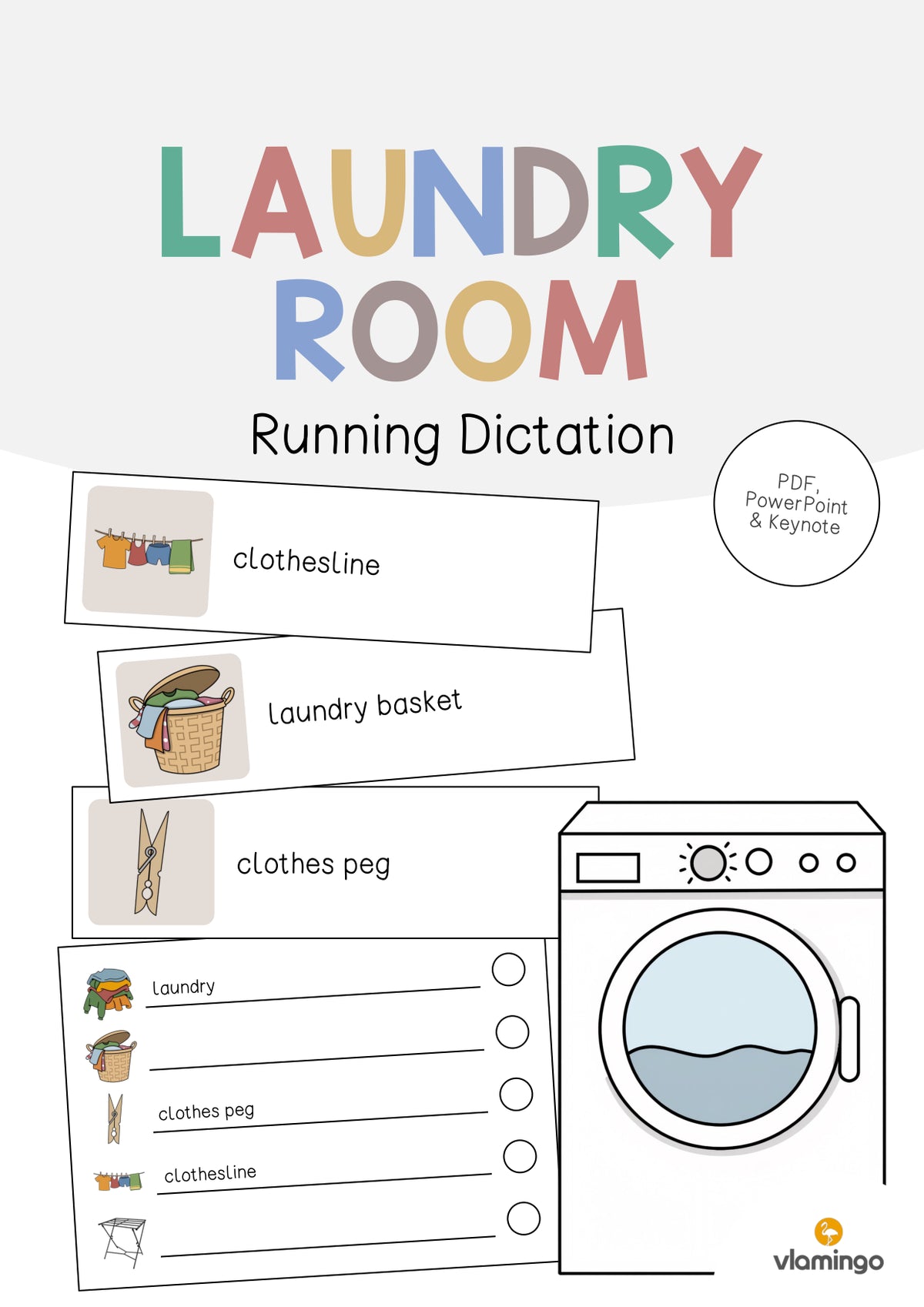 de englisch laundry room running dictation 001