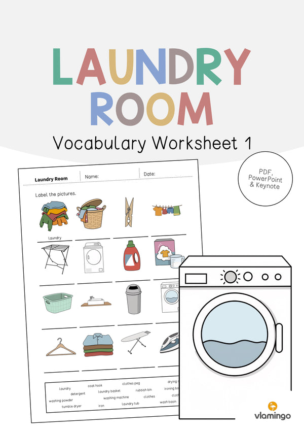 de englisch laundry room vocabulary worksheet 1 001
