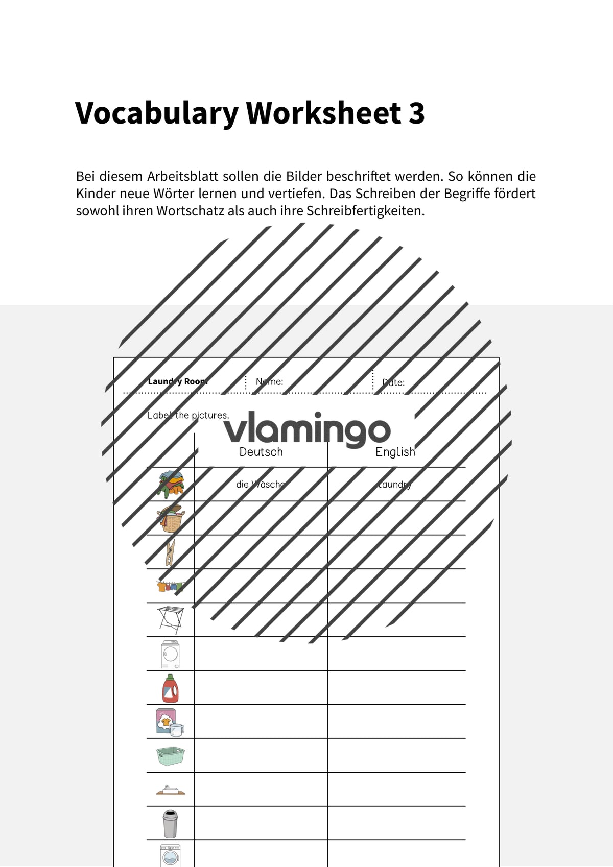 de englisch laundry room vocabulary worksheet 3 002