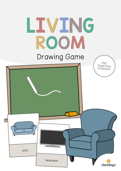 Living Room / Wohnzimmer: Drawing Game (Englisch)