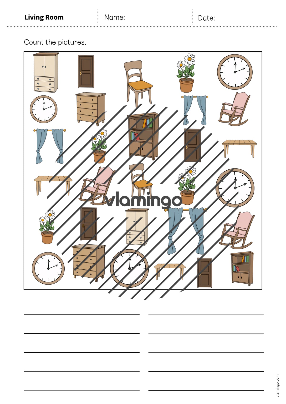 de englisch living room how many worksheet 008