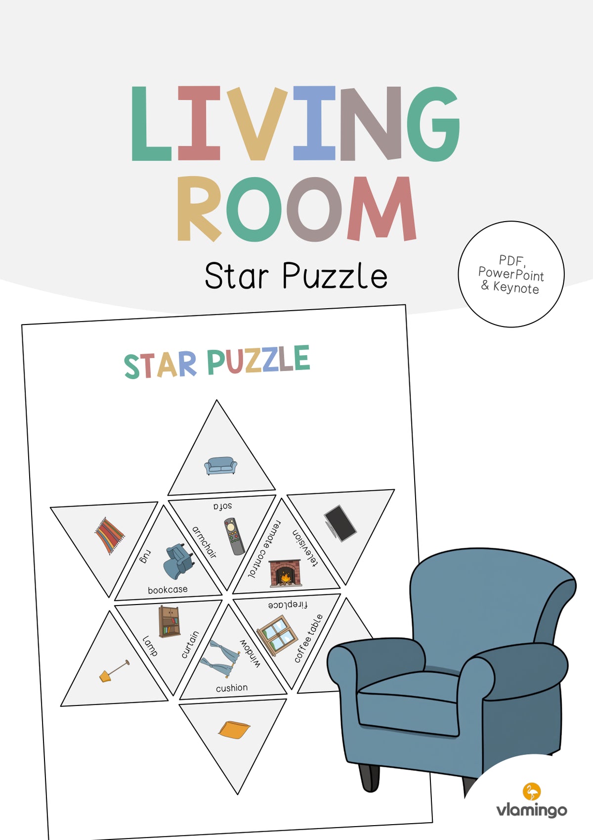 de englisch living room star puzzle 001