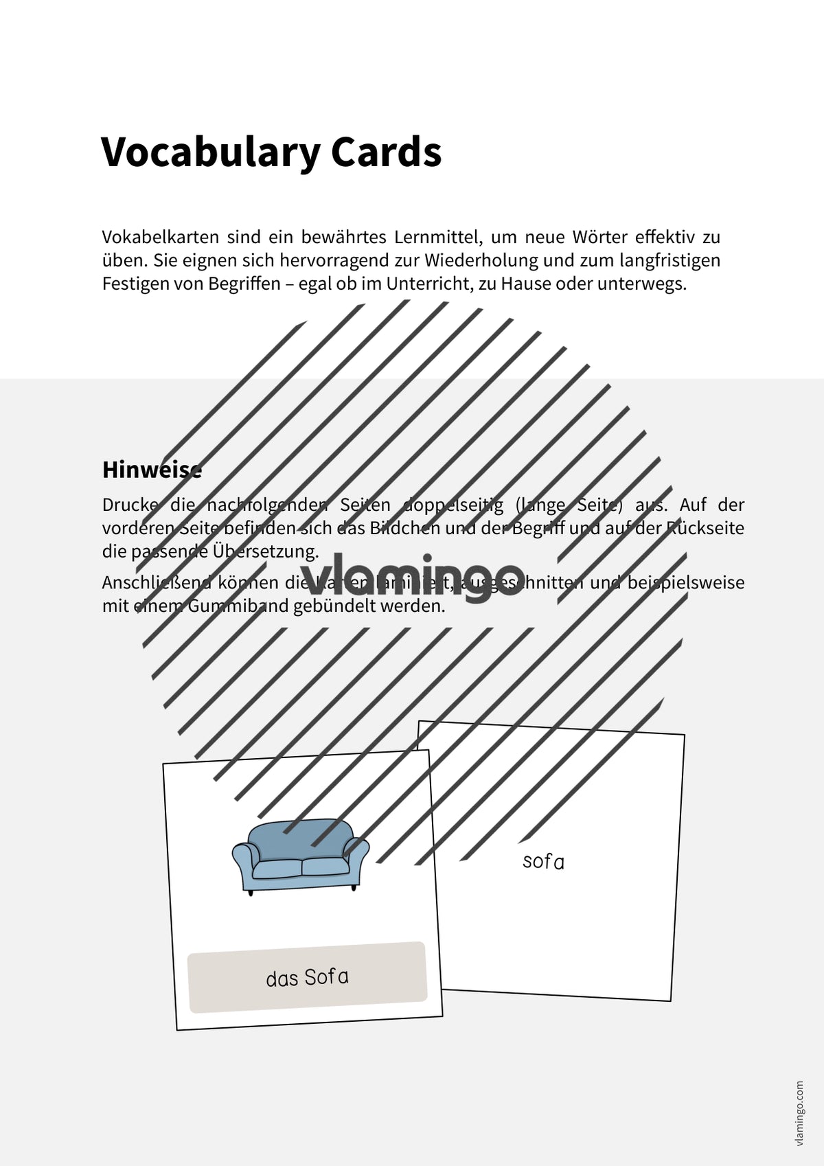 de englisch living room vocabulary cards 002